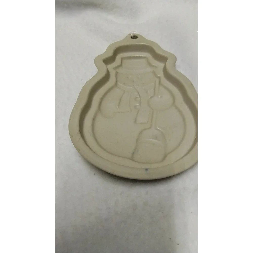 Vintage Longaberger-Style Snowman Cookie Mold | Holiday Baking‎ Stoneware